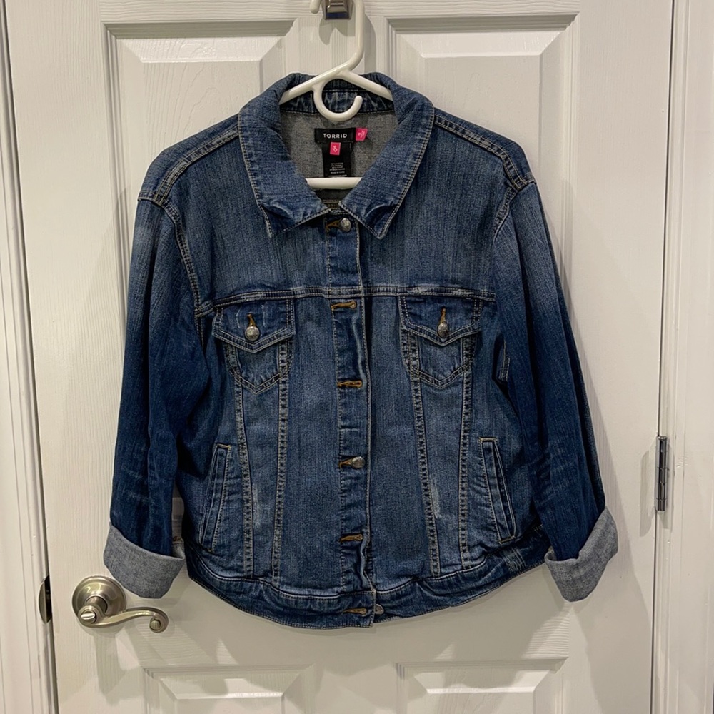 Plus size jean jacket